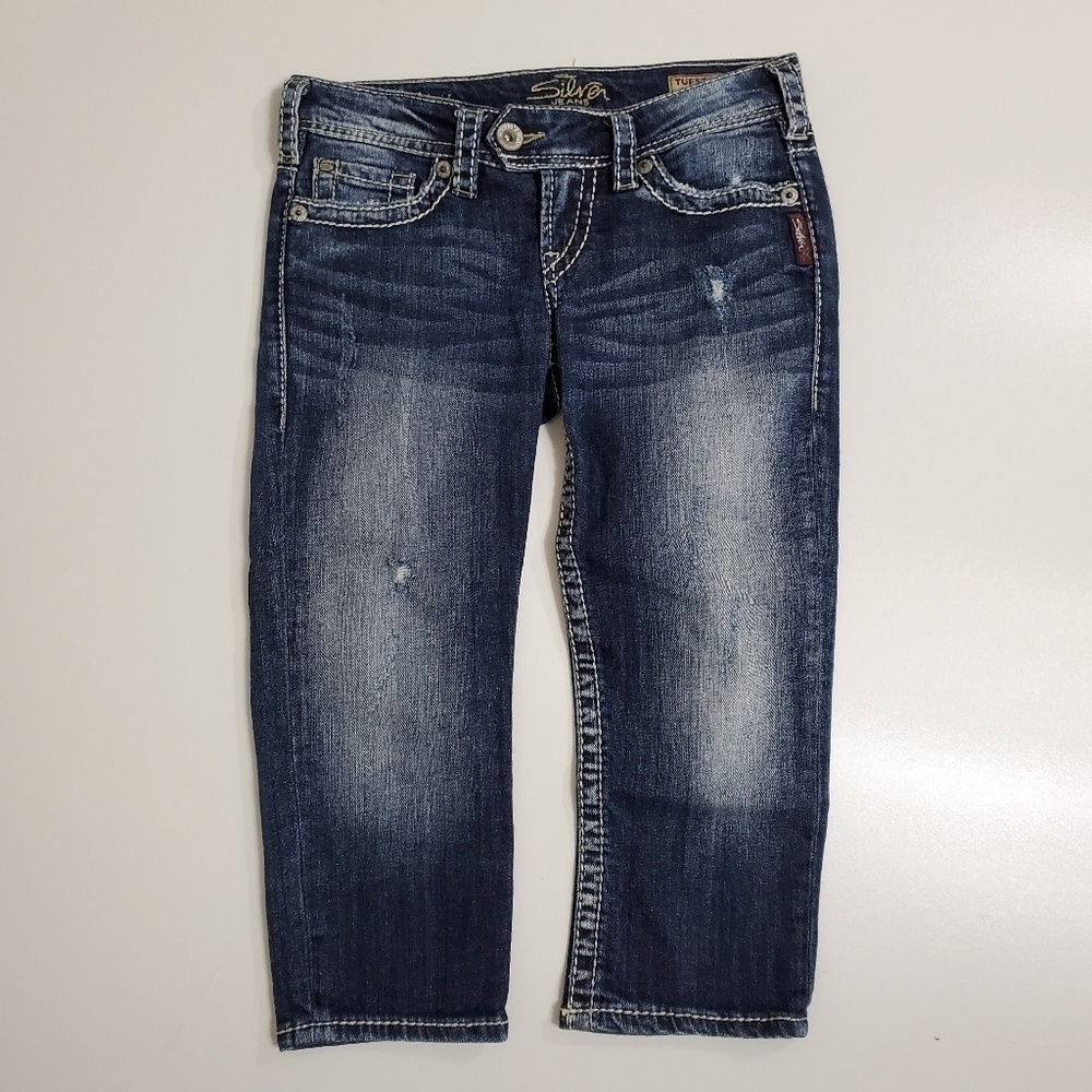 Silver Tuesday crop jeans W24